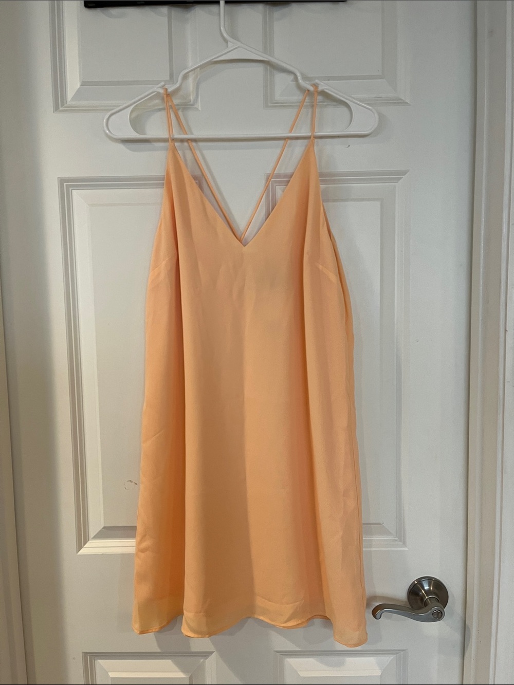 H&M Peach Satin Slip Mini Dress